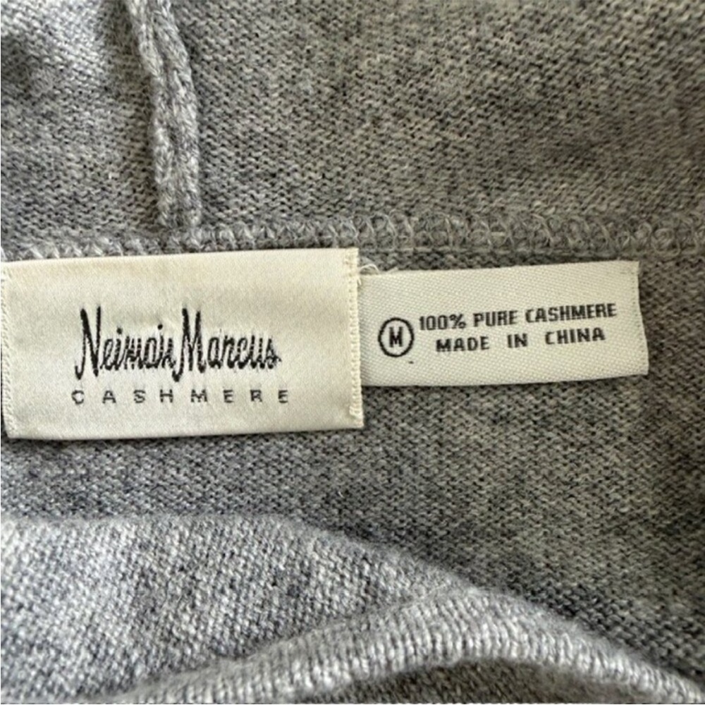 NEIMAN MARCUS 2 Pc Heather Gray Cashmere Lounge PJ Set Medium - Picture 8 of 13